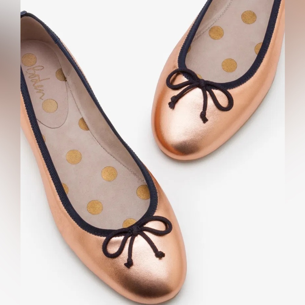 Boden Metallic Ballet Flats